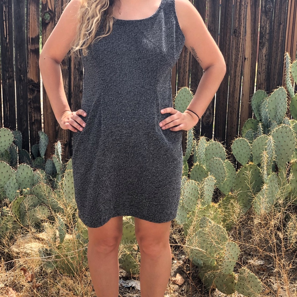 vintage heather grey summer dress